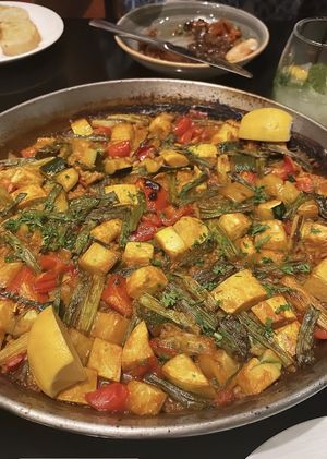 Vegan paella - not bad, but probably not worth $55 at Aria Hotel - Julian Serrano Tapas in Las Vegas