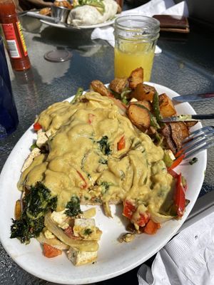 Vegan Benedict - potatoes are amazing at Pick Me Up Cafe in Chicago