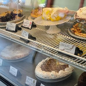 Vegan Blueberry pie at Pick Me Up Cafe in Chicago