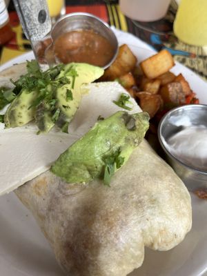 Veggie breakfast burrito  at Pick Me Up Cafe in Chicago