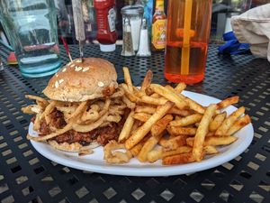 Vegan sloppy Joe at Pick Me Up Cafe in Chicago