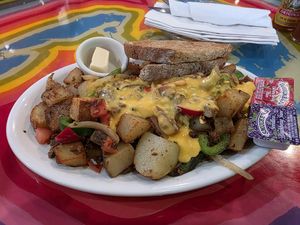 Vegan Santa Fe scram at Pick Me Up Cafe in Chicago