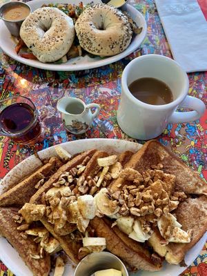 VG French Toast and Vegan Tofu Scram at Pick Me Up Cafe in Chicago