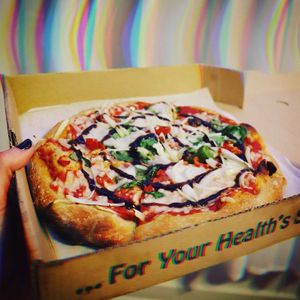 vegan pizza at Mellow Mushroom  in Newport News