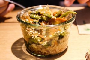 asian vegatables with rice at N & Co by Quinte & Sens in Vevey