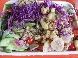 A special one day: Indian cauliflower avocado rice salad. (I always ask for vegan sauce/dressings) at Organically Twisted in Naples