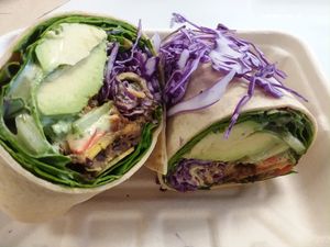 A special one day: black bean wrap at Organically Twisted in Naples