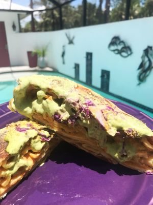 Mac n Cheeze quesadilla  at Organically Twisted in Naples