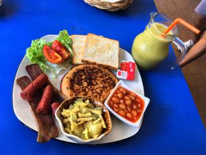 English vegan Breakfast :) at Gallery House of Hummus in Koh Phangan