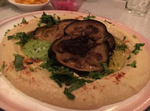 hummus & egg plant  at D&A Hummus Bistro - Westerstraat in Amsterdam