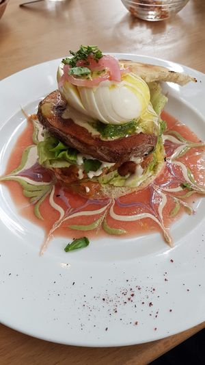 Aubergine burger at ManaMana in Amsterdam