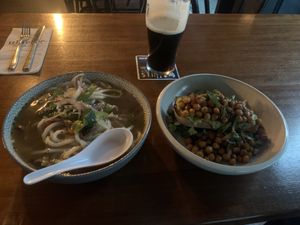 Ramen and Spiced Chickpea toast  at Uluru in Armagh