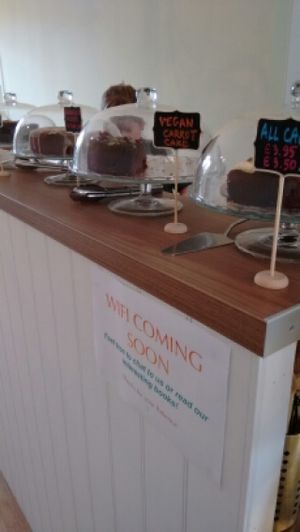 vegan cake at Organic Delicious Cafe in Edinburgh