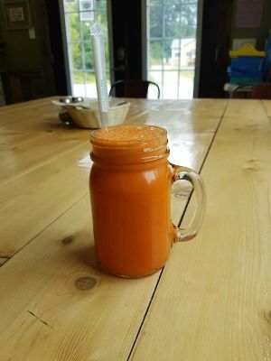 Immune Booster juice at The Raw Life Cafe and Juice Bar in Tilton