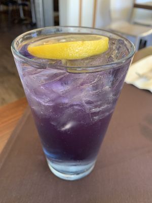 Blue Butterfly Iced Tea  at Veg Cafe in Sacramento
