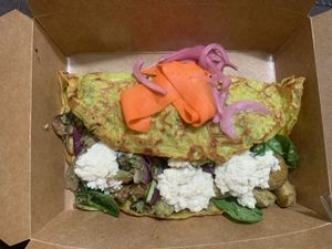 Crepe Florentine - to go   at Veg Cafe in Sacramento