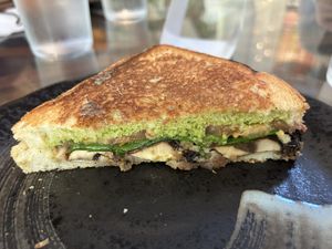 Mushroom pesto panini   at Veg Cafe in Sacramento