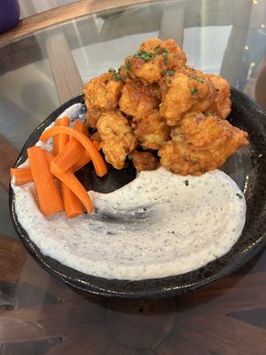 Cauliflower momo   at Veg Cafe in Sacramento