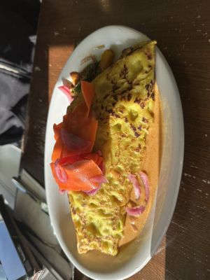 Savory crepe  at Veg Cafe in Sacramento