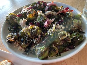 Brussels sprouts  at Veg Cafe in Sacramento