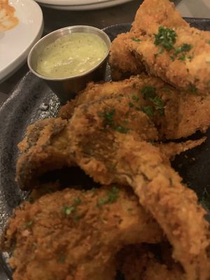 Oyster mushroom calamari  at Veg Cafe in Sacramento