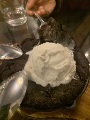 Cast iron Fudge brownie  at Veg Cafe in Sacramento