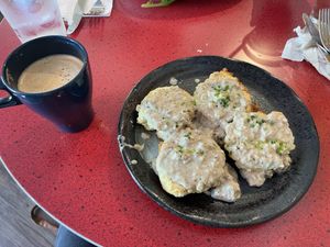 Biscuits and Gravyy  at Veg Cafe in Sacramento