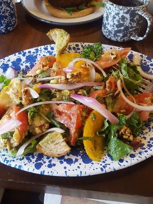 Heirloom tomato salad. at Veg Cafe in Sacramento