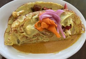 Savory crepe  at Veg Cafe in Sacramento