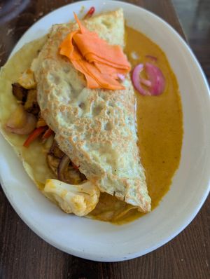 Savory crepe at Veg Cafe in Sacramento