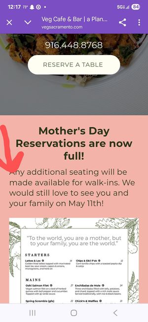  at Veg Cafe in Sacramento