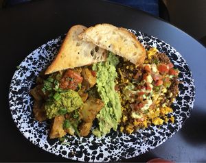 Vegan special. hash and tofu scramble  at Veg Cafe in Sacramento