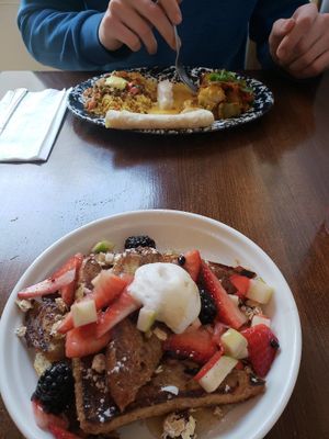 Delicious vegan french toast! at Veg Cafe in Sacramento