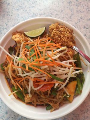 Vegan pad Thai :) at Thai Basil Restaurant in Sacramento