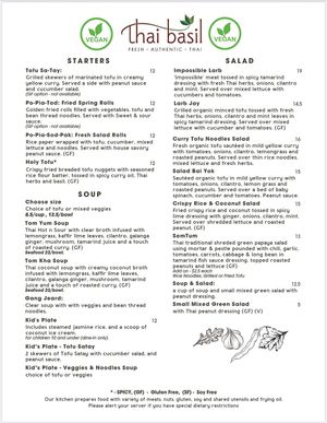   at Thai Basil Restaurant in Sacramento