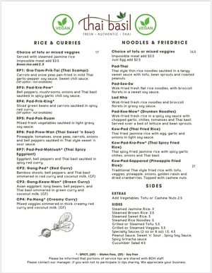   at Thai Basil Restaurant in Sacramento