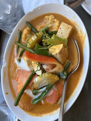 Creamy curry with tofu - auh-maz-ing! 🤤  at Thai Basil Restaurant in Sacramento