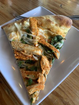 Vegan buffalo chicken pizza at OV Pizza and Pints in Oro Valley
