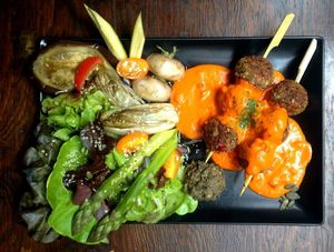 brochettes poivrons at Le Petit Pressoir in Liege