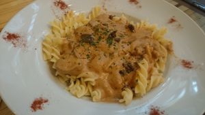 Pâtes aux truffes et champignons bruns at Le Petit Pressoir in Liege