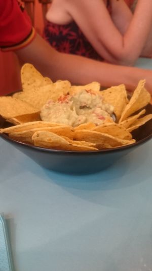 Nachos guacamole at Le Petit Pressoir in Liege
