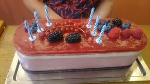 Cheese cake for birthday party (need reservation) at Le Petit Pressoir in Liege