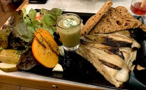 Chicory tatin pie at Le Petit Pressoir in Liege