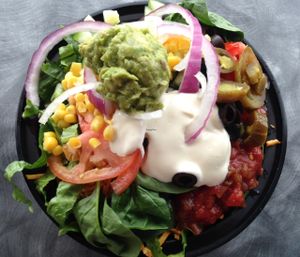 chicken bowl with everything.  at Vegaritos in Washington