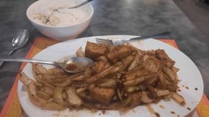 Hot and Spicy Tofu, vegan at Bona Restaurant in Minneapolis