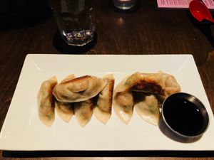 Vegan Dumplings were delicious!  at Umami in Madison