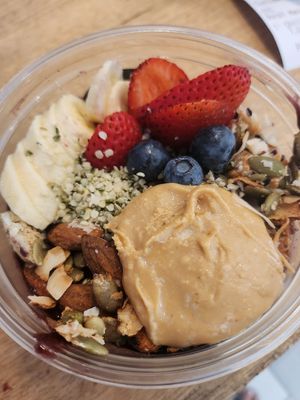PBJ acai bowl at Cali Press in Bondi Beach