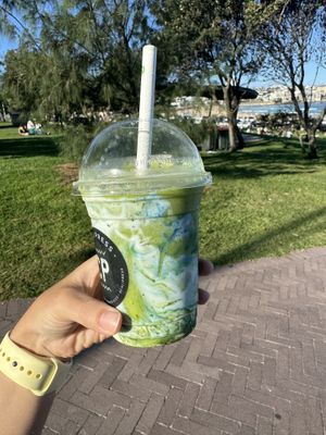 Tropi-cali smoothie with plant protein   at Cali Press in Bondi Beach