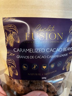 Labelled options   at Chocolate Fusion Cafe in La Fortuna