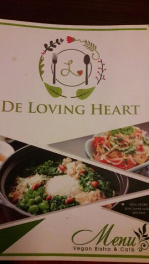 menu at De Loving Heart in 